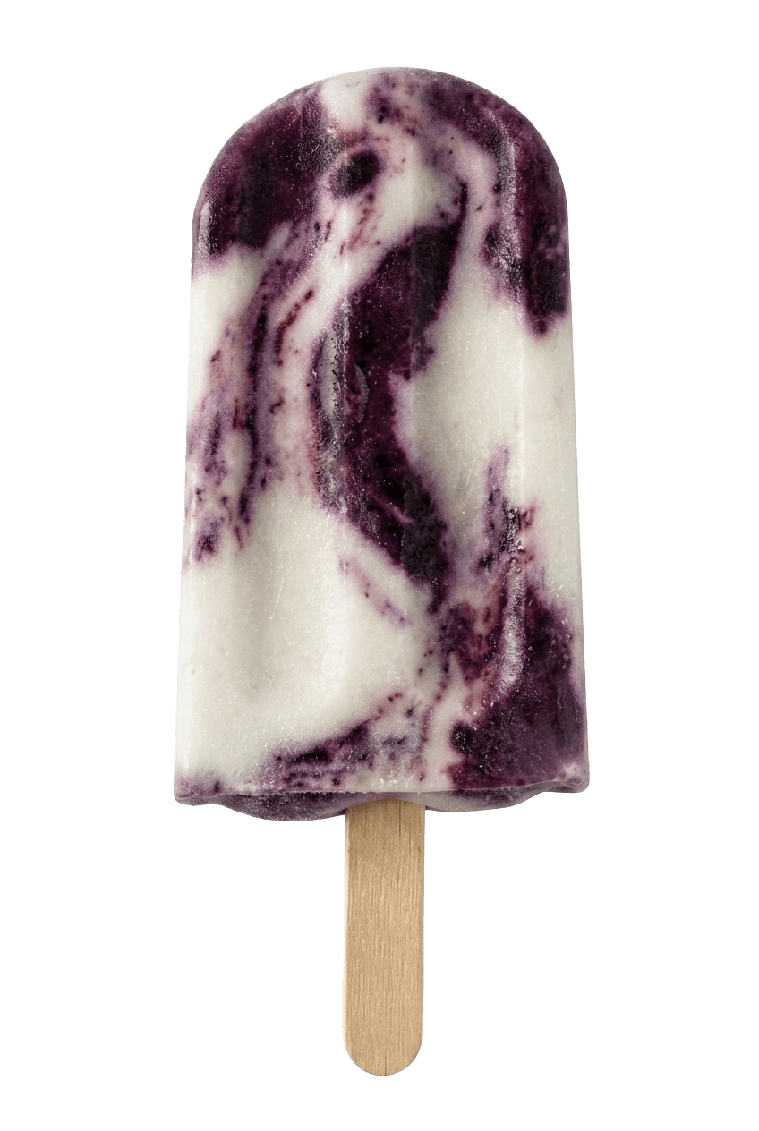 A mulberry and ashta popsicle